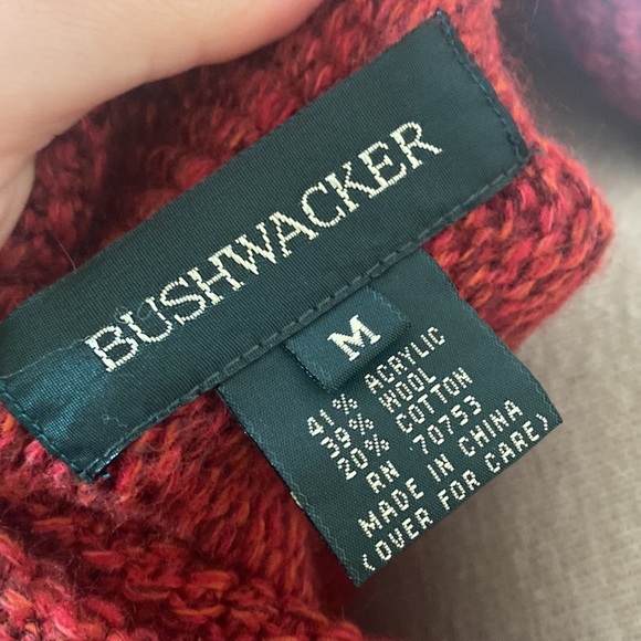 VTG Buskwacker paisley is wool blend cardigan sweater Sz M cottagecore rustic - Picture 5 of 5